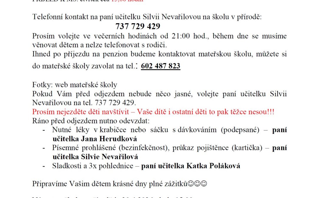 Školka v přírodě