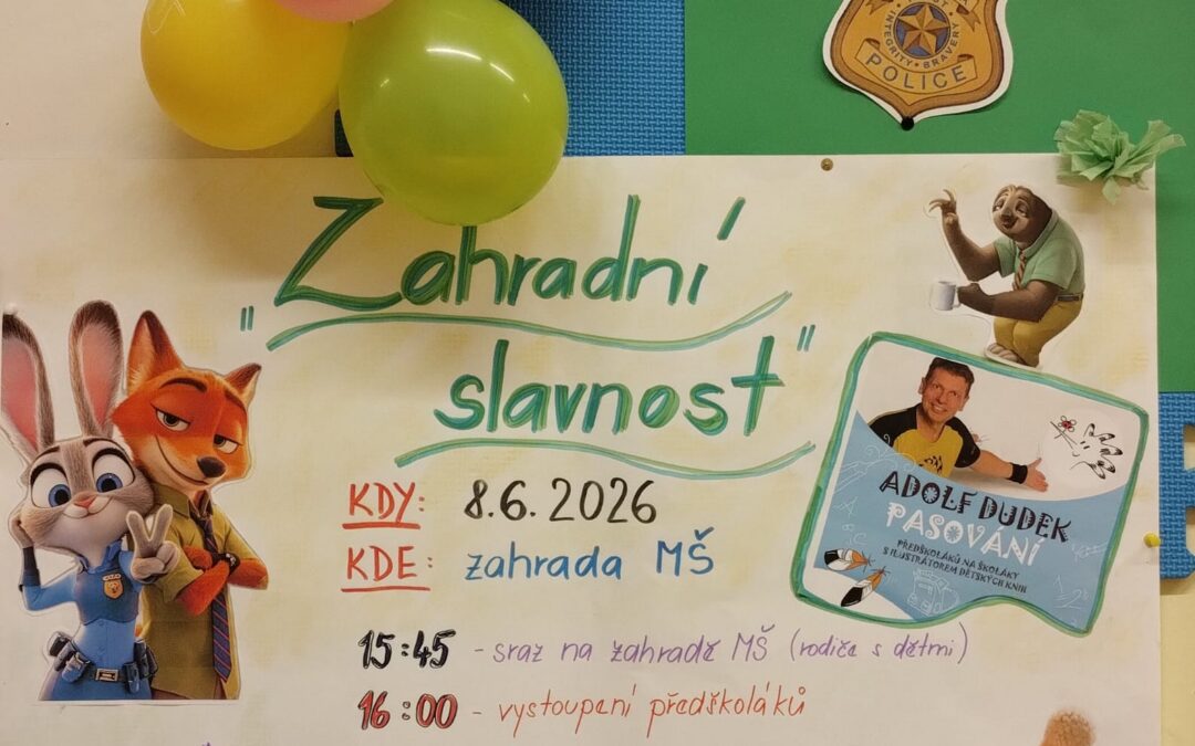 Zahradní slavnost – rozloučení s předškoláky