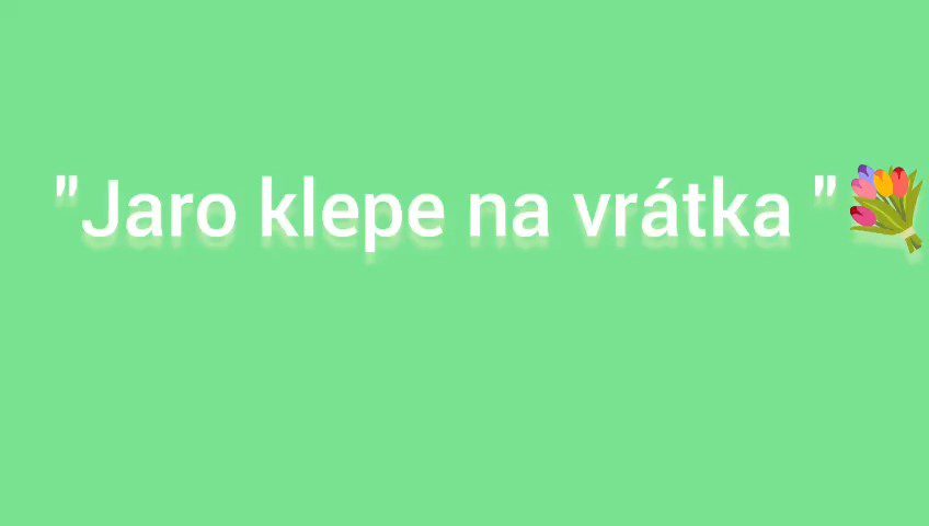 Jaro klepe na vrátka